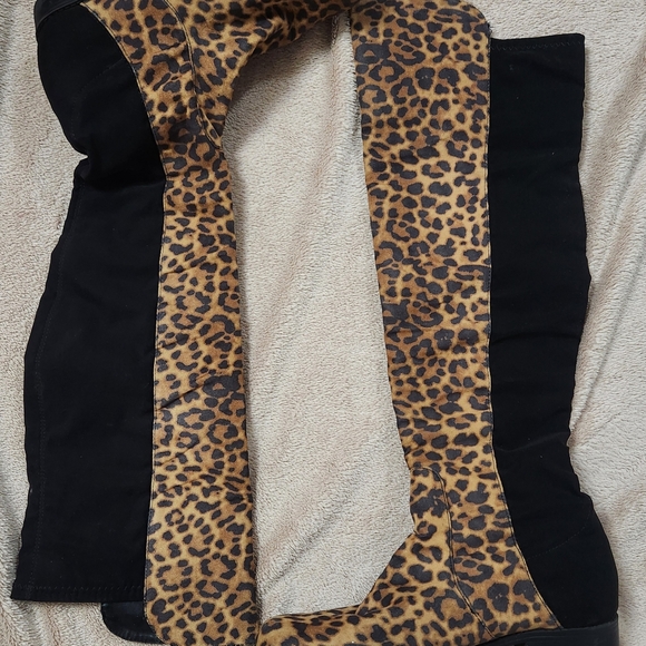 Unisa over the knee leopard print boots - Picture 6 of 10